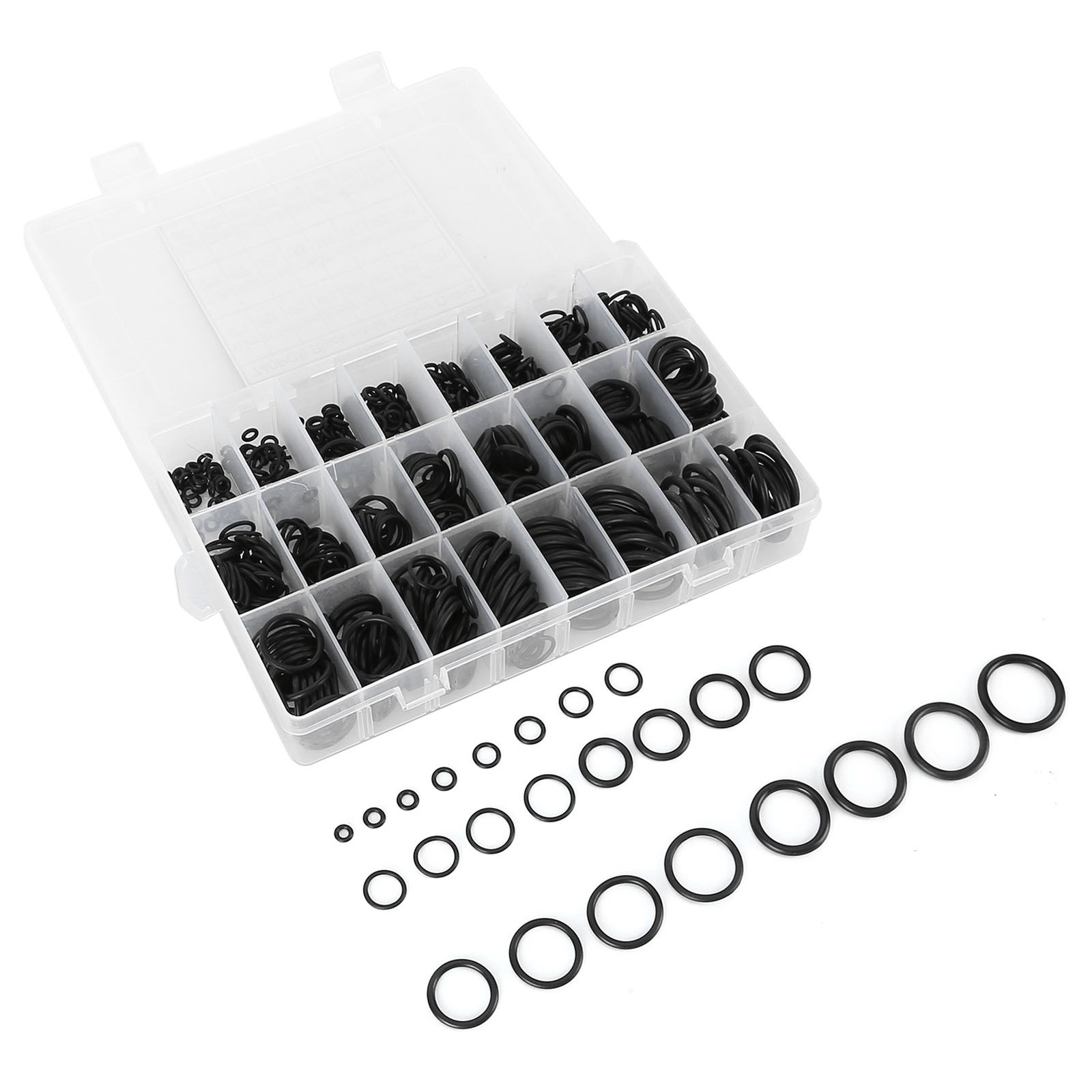 740Pcs O Ring Kit ‑40℉ To 248℉ Good Sealing Waterproof Rubber Sealing Ring Set❤