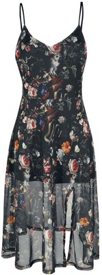 Jawbreaker Mittellanges Kleid Damen Night Garden Print Midi Dress multicolor