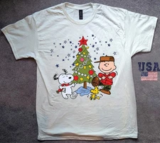 Snoopy Peanuts Thanksgiving Christmas Holiday T-shirt All Size