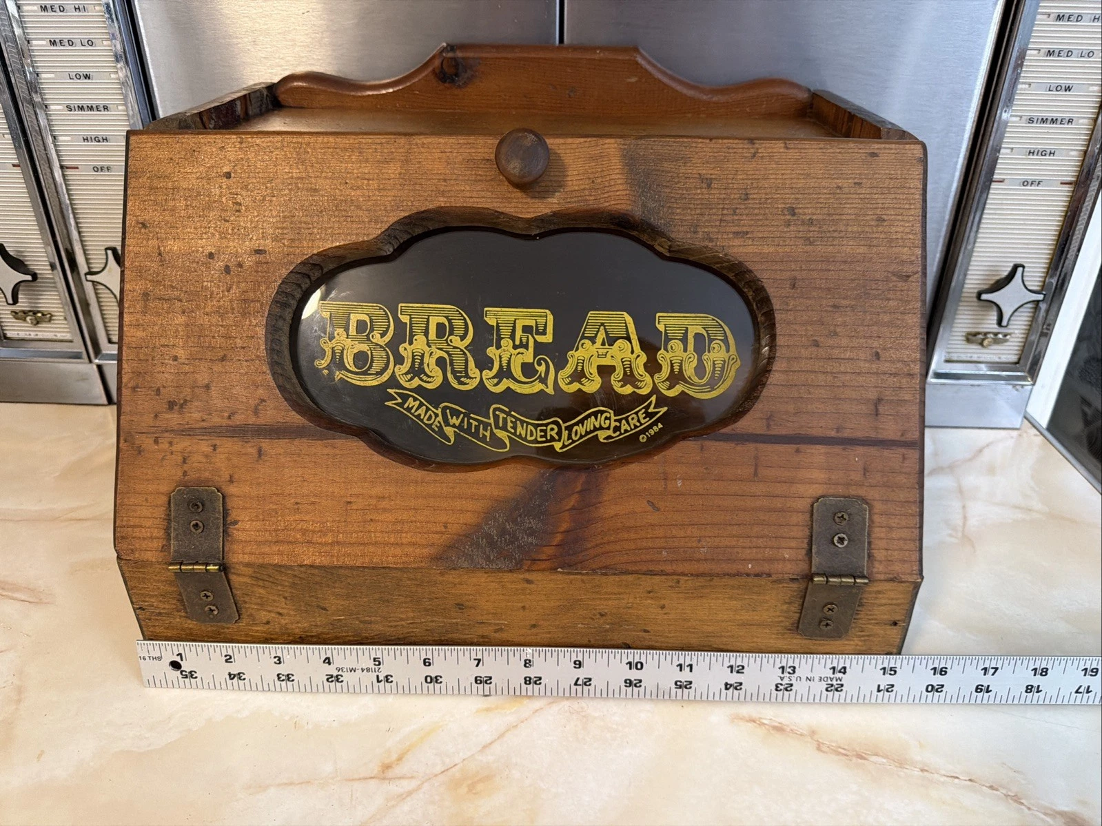 Vtg Retro Country Farmhouse Wooden Kitchen Counter Large Bread Storage Box
Opens in a new window or