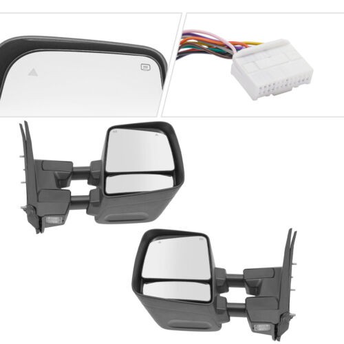 For 17-22 Nissan Titan Rear-View Power Heated Towing Mirrors w/Blind Spot 1 Pair - Foto 3 di 19
