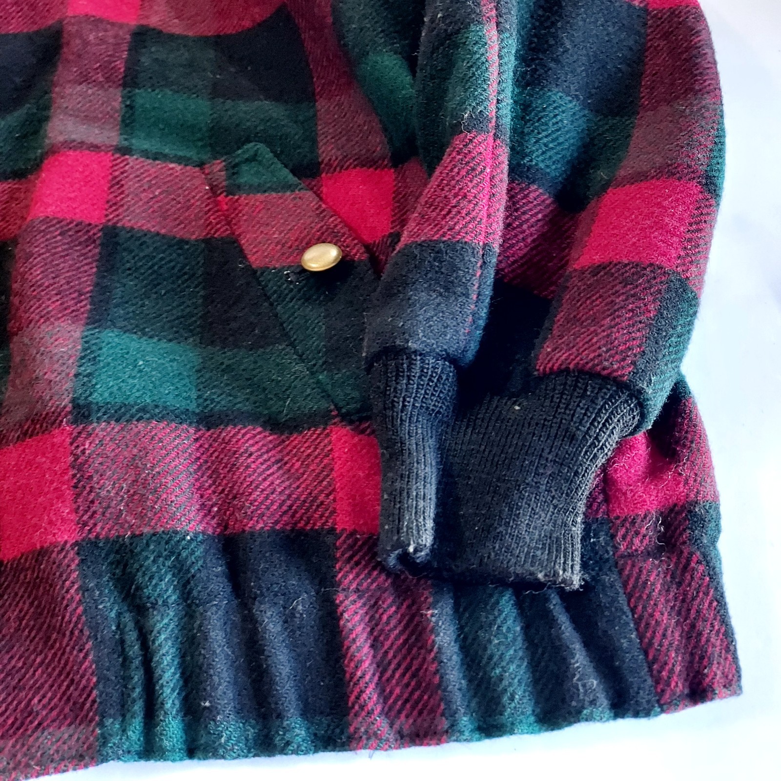 Vintage Pendleton Bomber Jacket Petite Large Red … - image 3