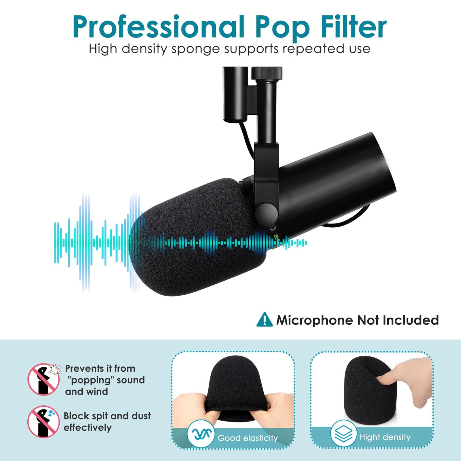 Support micro pour SM7dB rotatif 360 avec bonnette anti-bruit - 4