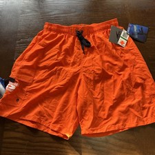Speedo Orange Swim Trunks Men  s Size Large NWT
