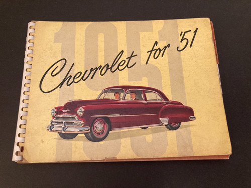 Rare Original 1951 Chevrolet Dealer Showroom Catalog Album Book Binder