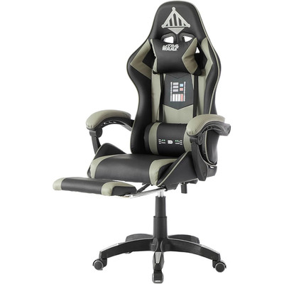 Disney Star Wars Gaming Chair Swivel Adjustable Footrest Lumbar Support Black/Gr