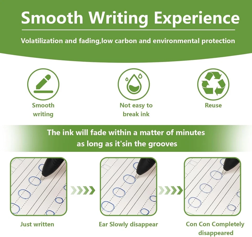 20 Pc Magic Pens for Kids with Disappearing Ink & Refills for Handwriting Practi - Image 4 of 4