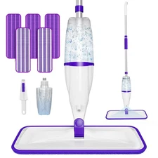 Spray Mop for Hardwood Floor Cleaning: Wet Mops with 5 Microfiber Refillable ...