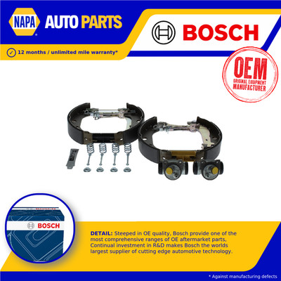 Brake Shoes Set 0204114124 Bosch 42418A 427108 KS124 Genuine Quality Guaranteed