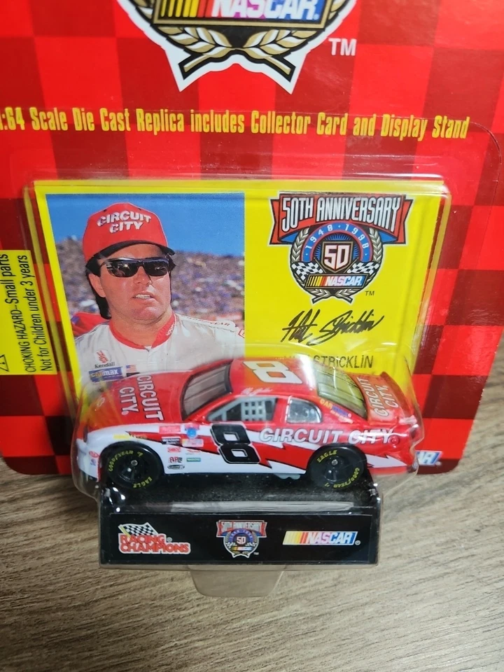 Racing Champions NASCAR #8 Hut Stricklin 50 aniversario diecast 1:64 1997 Foto 2 de 4