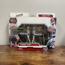 Star Wars Clone Wars Turbo Tank Support Squad Clone Trooper Figure    OPEN BOX