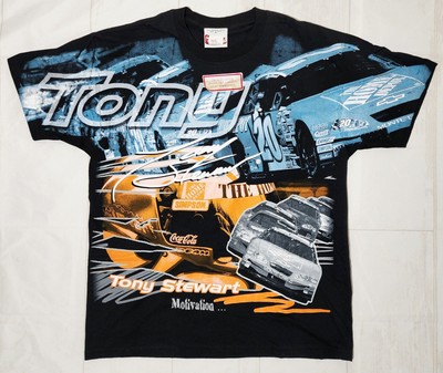 Vintage Tony Stewart Chase Authentics #20 All Over Print NASCAR Graphic T-Shirt