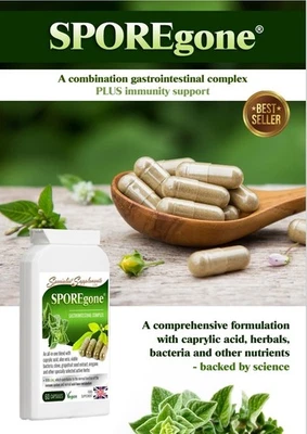 Specialist Supplements - Sporegone - Healthy Gut & Detox Formula.