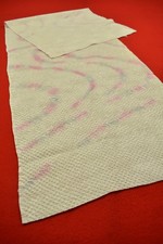 Vintage Japanese Shibori Silk Kimono Fabric Scrap Remnant Textile 42"/CA92/55