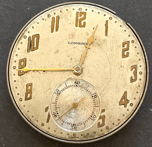 Antique Longines Cal 18.89 Pocket Watch Movement Parts/Repair 12s 15j Swiss