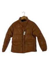 JACK ROSE Down Jacket, Size 3, Polyester, Brown, Solid Color, 254709J