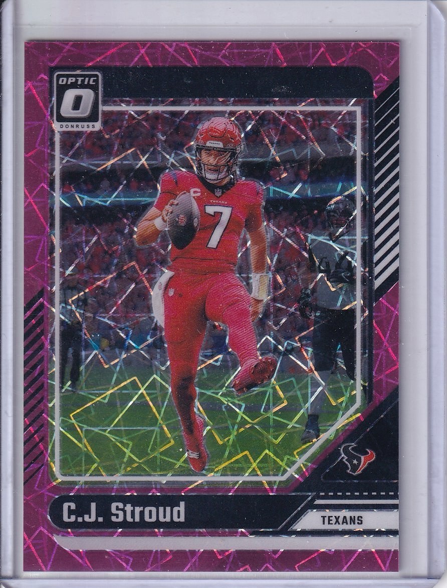 2024 Donruss Optic C.J. Stroud Pink Velocity #76 68/80 Texans