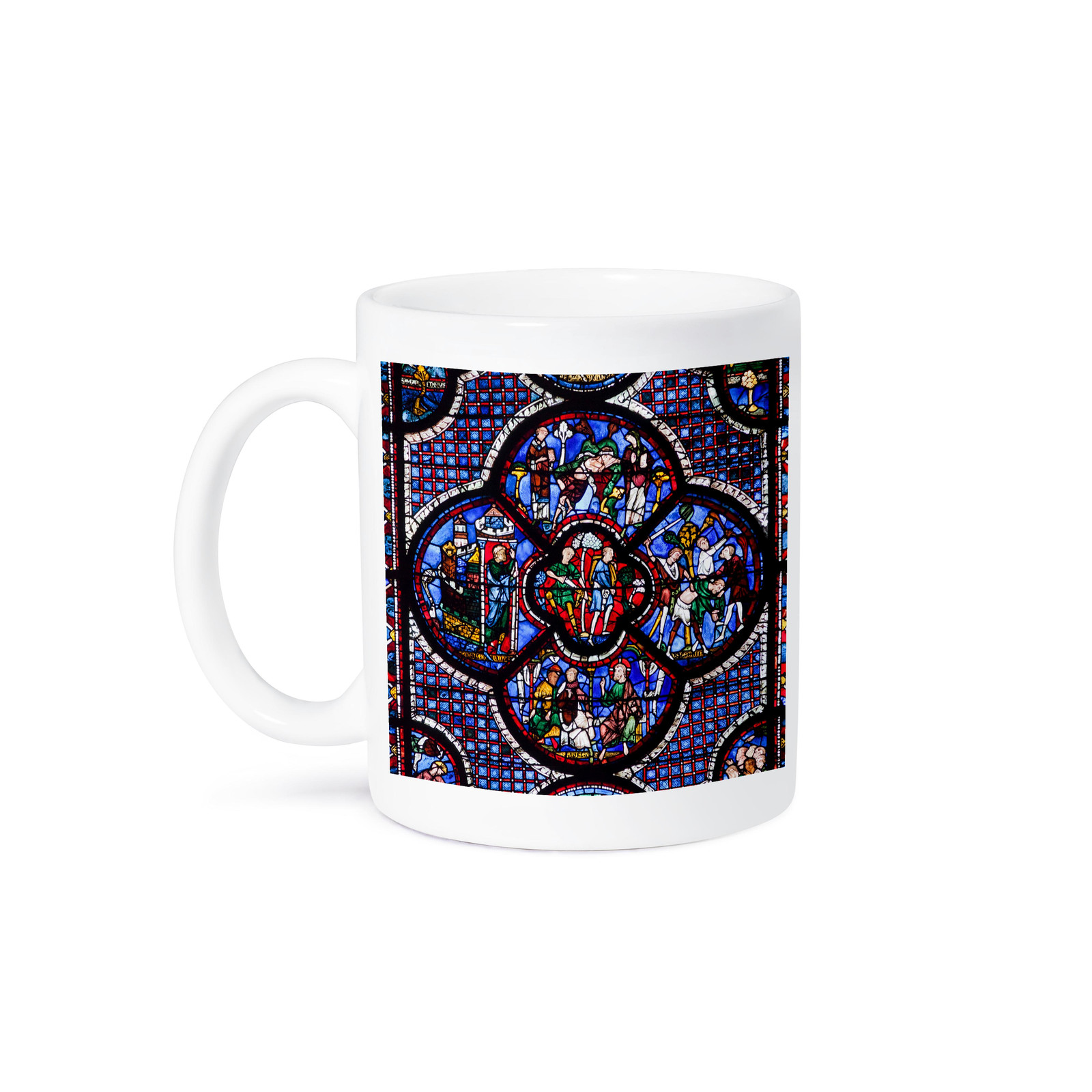 3dRose Chartres Cathedral Stained Glass Window France Mug