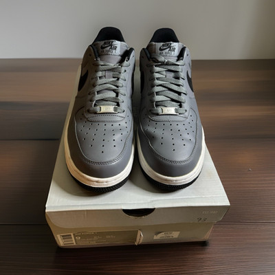 Nike Air Force 1 Low Men's Athletic Sneakers Gray/Black Low Top Lace-Up