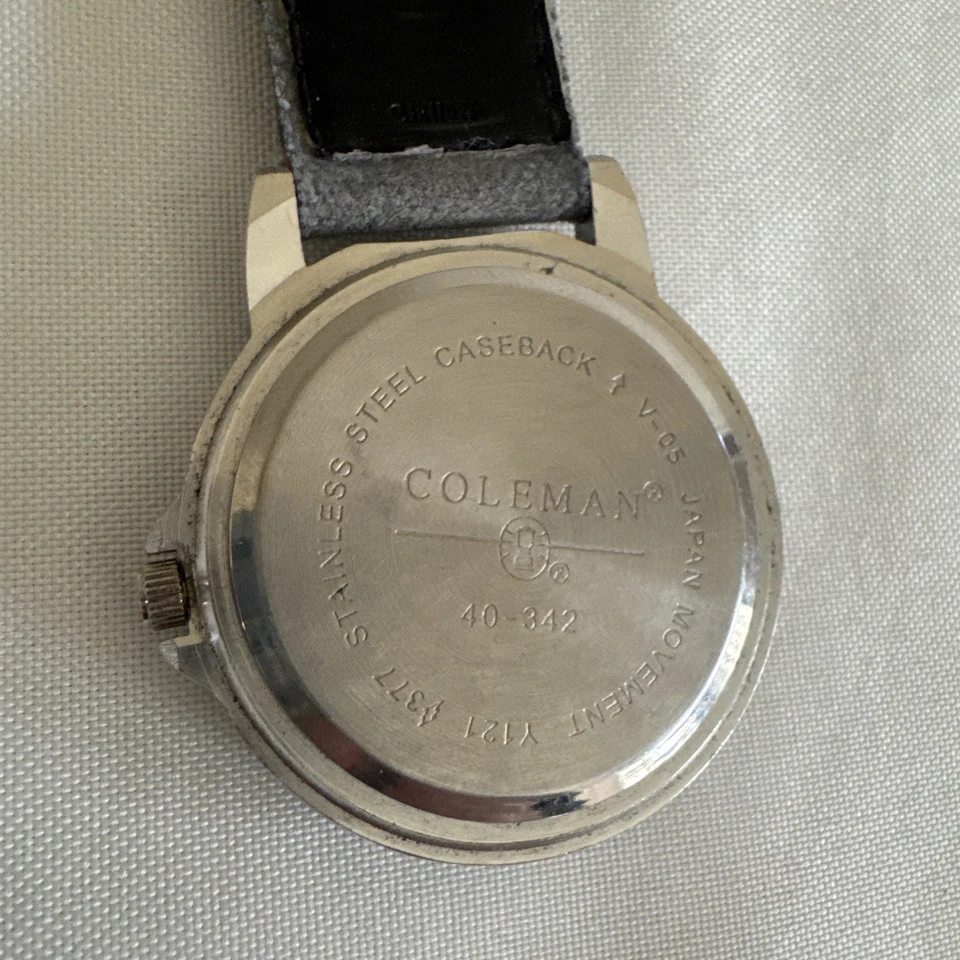 Coleman Belt Pocket Watch 40-342 Working Condition Visible Wear On Strap - Image 4 of 4