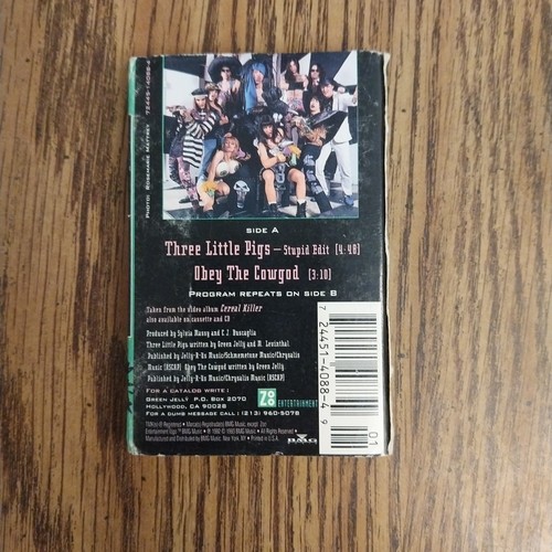 Green Jello "Three Little Pigs" And "Obey The Cowgod" Rare Cassette Tape Single - Picture 2 of 4