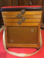 ANCIEN PANIER SIEGE DE PÊCHE " FASEB  " / BON ETAT / 37 X 26 X 44 (ht)