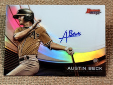 2017 Bowman's Best MONOCHROME REFRACTOR PROSPECT ROOKIE AUTO Austin Beck /125