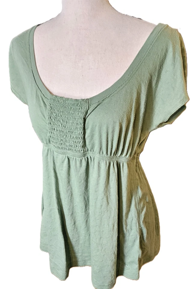 Top de muñeca bebé vintage Abercrombie & Fitch Bella Swan para mujer talla L verde, años 90, Y2K Foto 2 de 4