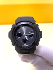 G-Shock AWG-M100B-1A Radio Solar Ana-Digi All Black Used G1205