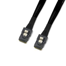 1 Meter Mini SAS 36 Pin Data Cable SFF-8087 to SFF-8087 Black Cord for Server