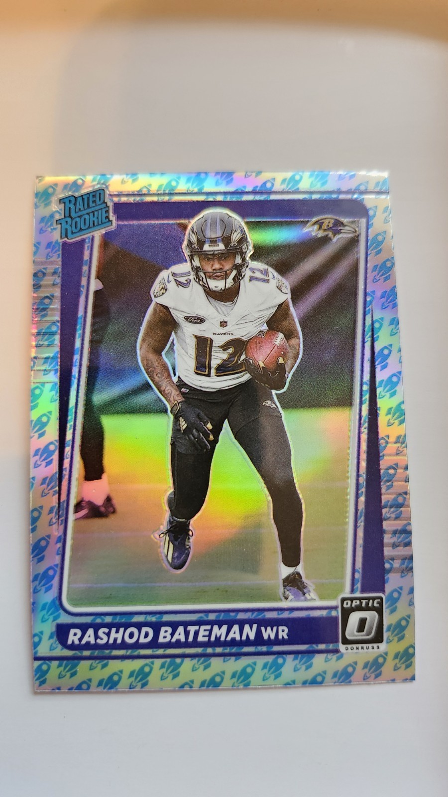 2021 Panini Donruss Optic - Rated Rookie Rashod Bateman #210 Rocket Prizm (RC)