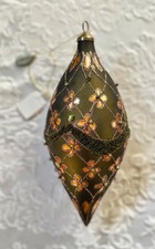 Katherine's Collection Victorian Glass Teardrop Ornament