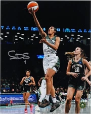 Skylar Diggins-Smith Seattle Storm Signed 8x10 Layup vs New York Liberty Photo