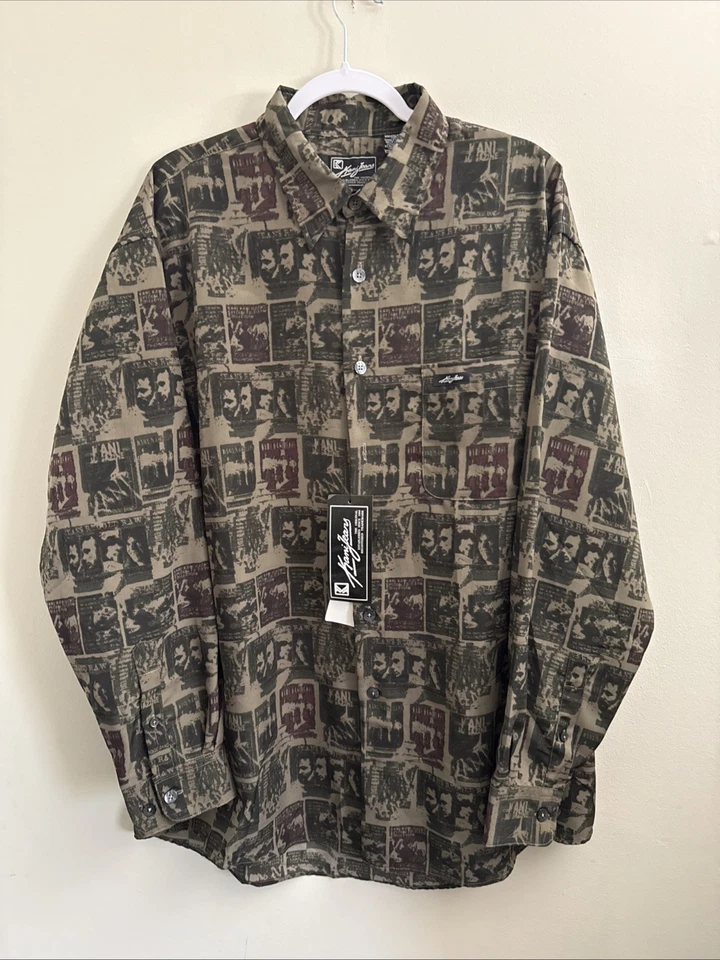 Camisa Karl Kani AOP Abotonada Talla XL Ozzy Osbourne Jim Morrison Rara De Colección Foto 3 de 4