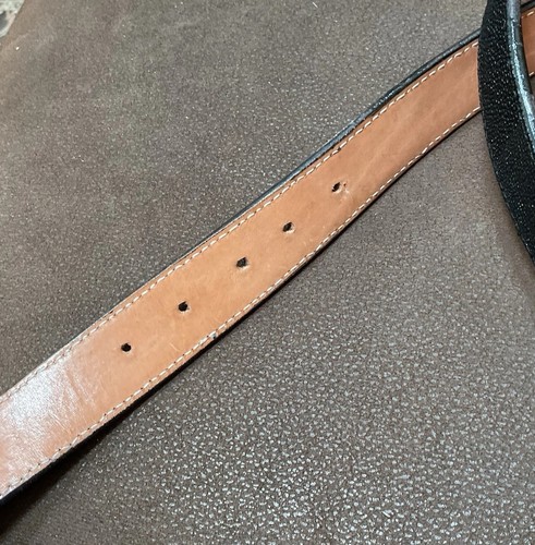 "Cinturón vaquero vaquero vaquero negro raya negro para hombre talla 40""x1""" - Imagen 8 de 10