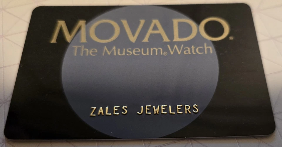 Auténtica caja de reloj vintage MOVADO de cuero sintético negro de 10" TARJETA DE GARANTÍA y manual Foto 3 de 4