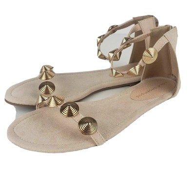 Lola Shoetique Aurora Nude Dressy flat sandals size 7 | eBay