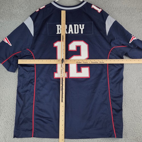 New England Patriots Jersey Men 2XL Blue Nike On Field Tom Brady NFL Players EUC - Picture 14 of 24