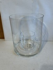 Large Glass Candle holder 2 piece Better Homes & Garden 9.5" T x 8 ' W.