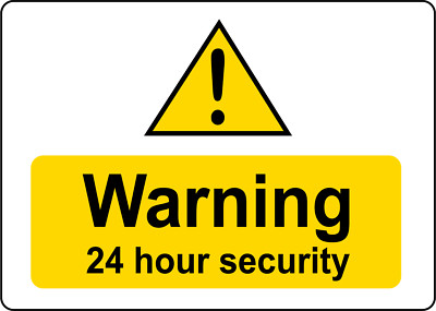WARNING 24 HOUR SECURITY | Laminated Vinyl Decal Sticker Label
