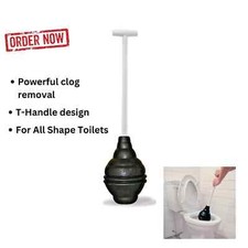 Korky BeehiveMAX Heavy Duty Toilet Plunger - Seals All Bowl Shapes, Clog Remover