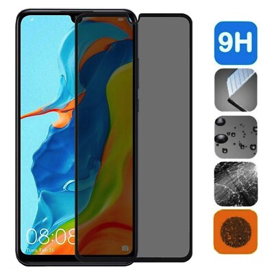 Huawei P30 Lite Privacy Blickschutz Panzerfolie Echtglas Schutzglas Hartglas 9H