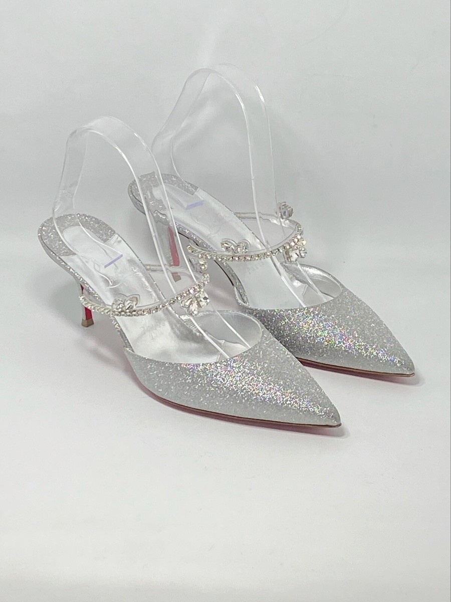 Christian Louboutin Planet Queen 70 Glitter Mules size 39.5 Christian Louboutin Planet Queen 70 Glitter Mules size 39.5