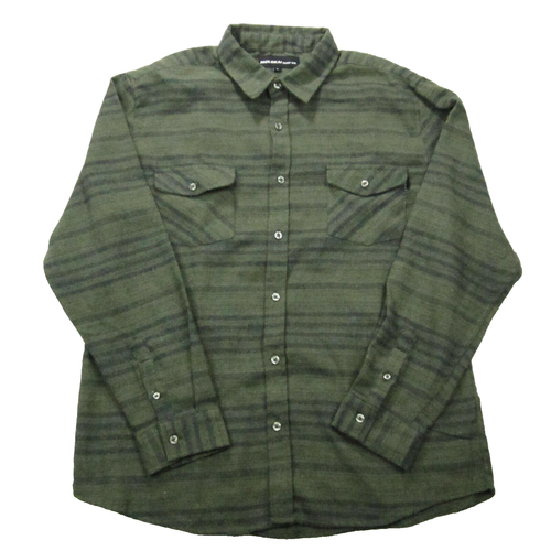 Molokai Surf Co Shirt Mens Sz XL Green Long Sleeve Button Up Flannel 2