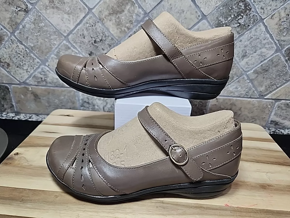 Dansko Women s Mathilda Mary Jane Dark Taupe Brown Comfort Shoes