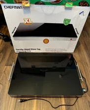 Chefman Family Sized Glass Top Electric Warming Tray - 21"x16" RJ22-Black-TC