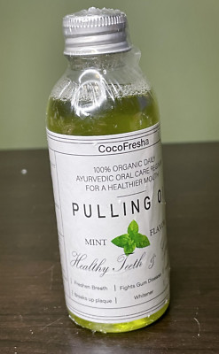 COCOFRESHA PULLING OIL AYURVEDIC ORAL CARE TEETH GUM HEALTH MINT 4OZ ORGANIC