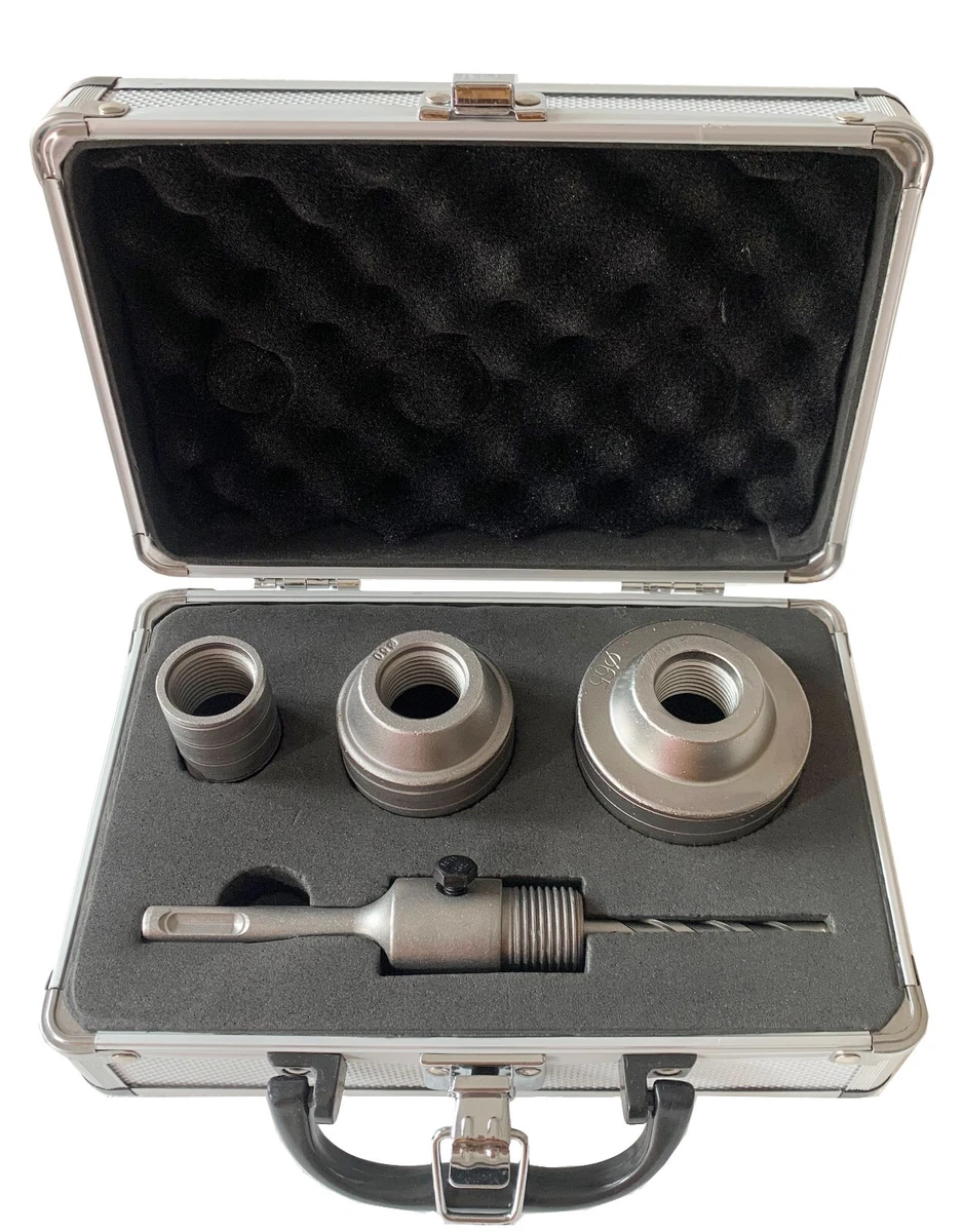 Broca De Corona SDS Plus 50 Mm Para Hormigón Y Ladrillo - Incluye Vástago Y Broca Guía, Material De Carburo