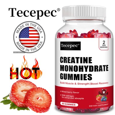 Creatine Hydrate - Balanced Muscle Endurance - Boost Muscle Mass - 60 Capsules
