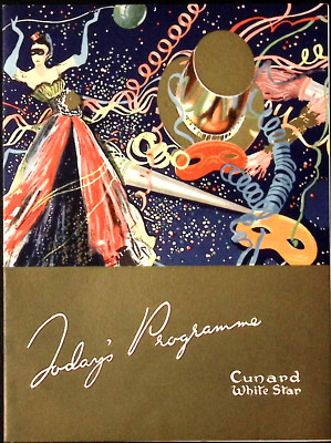 1939 Cunard White Star Line M.V. Georgic West Indies Cruise Feb 4 Event Program